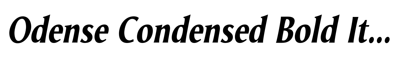 Odense Condensed Bold Italic